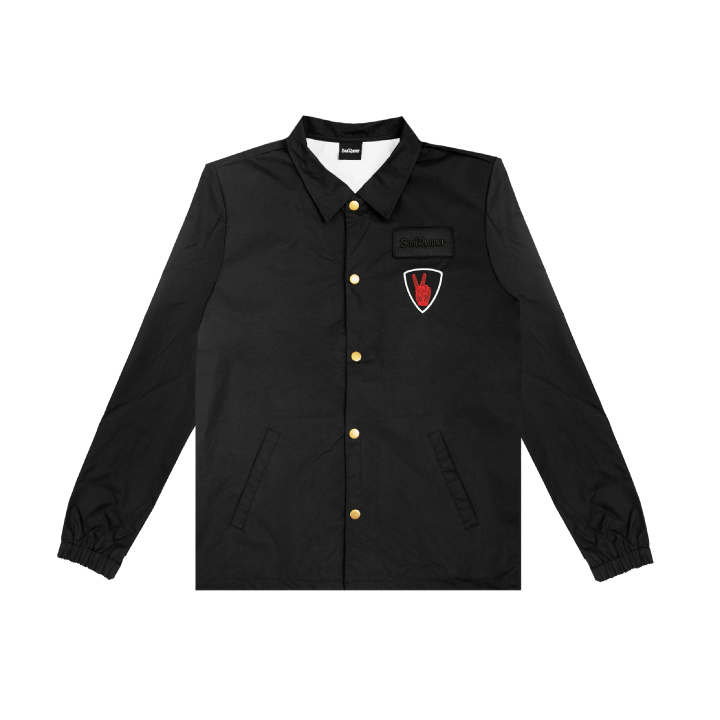 Soul Runner Black Patch Coach Jacket