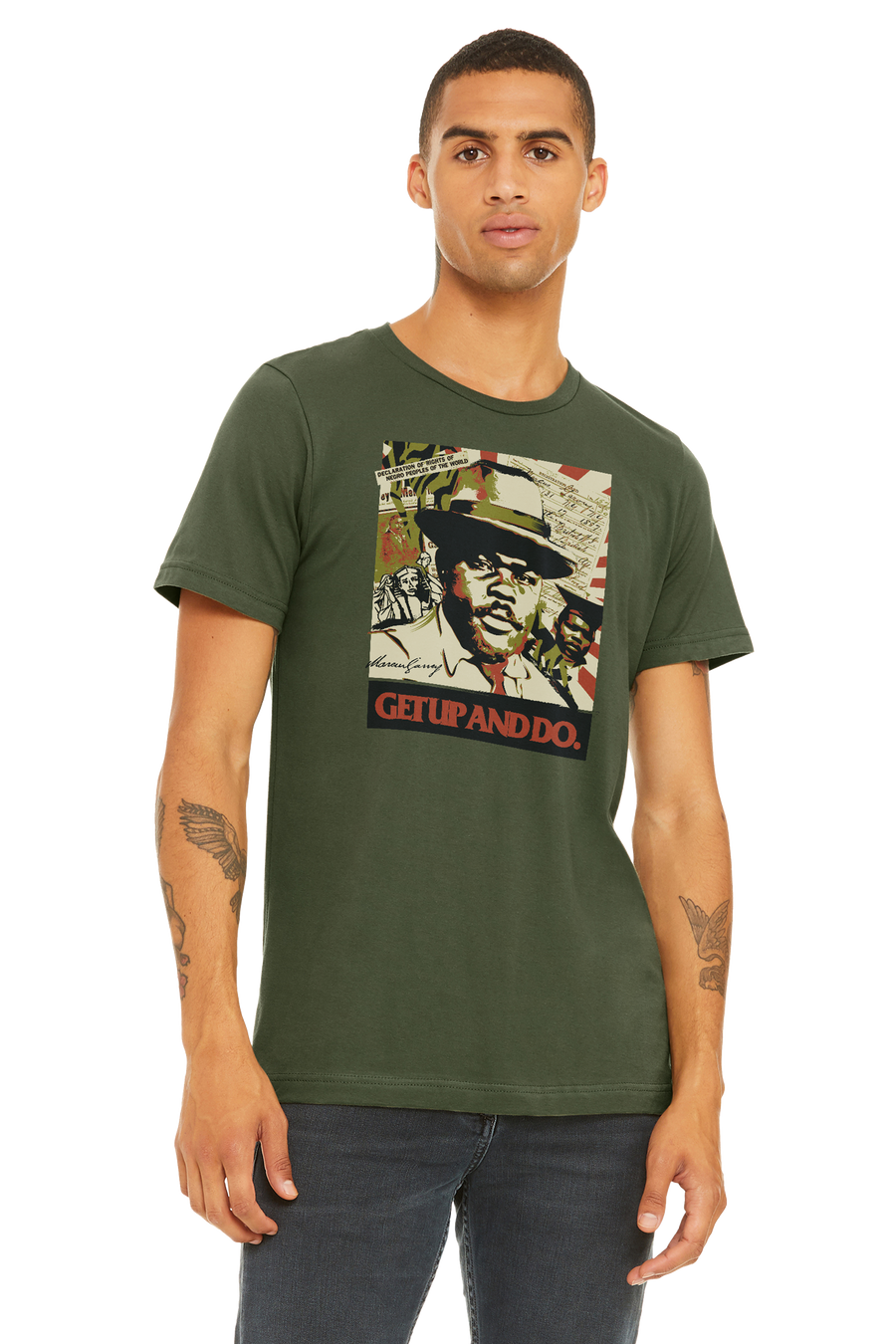 TGM x Marcus Garvey Army Green Tee