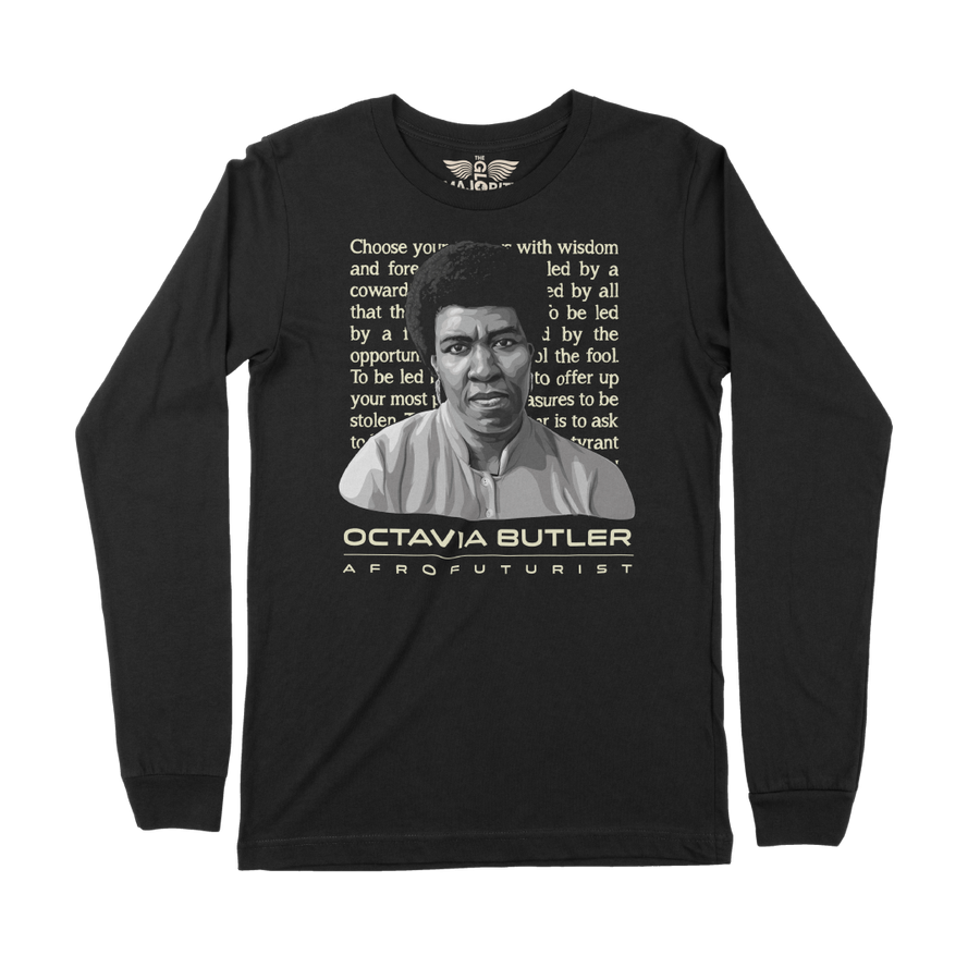 Octavia Butler Black Tri-Blend Long Sleeve Tee