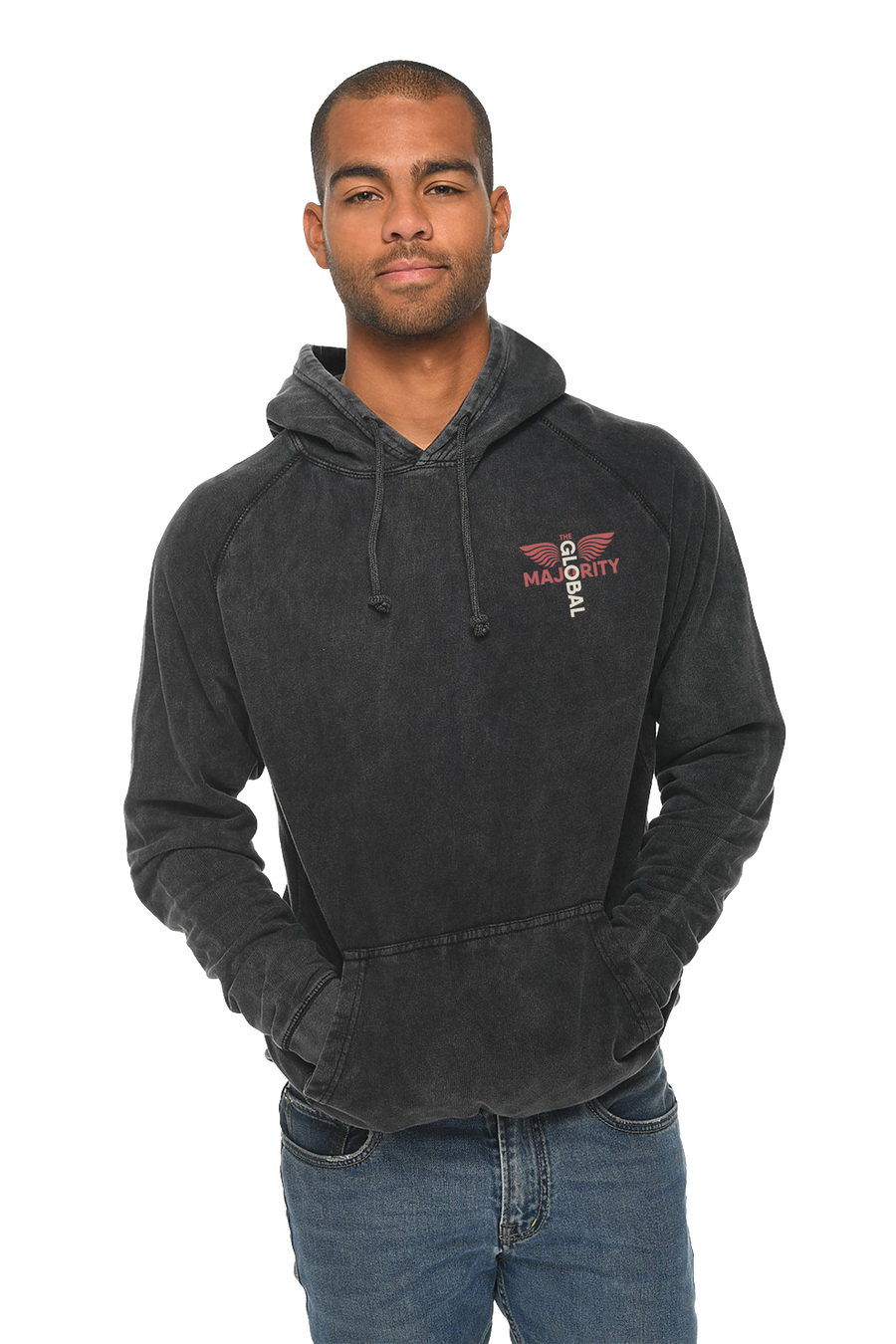 TGM x Marcus Garvey Mineral Wash Black Hoodie