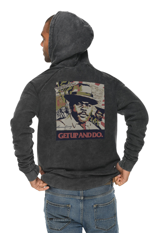 TGM x Marcus Garvey Mineral Wash Black Hoodie
