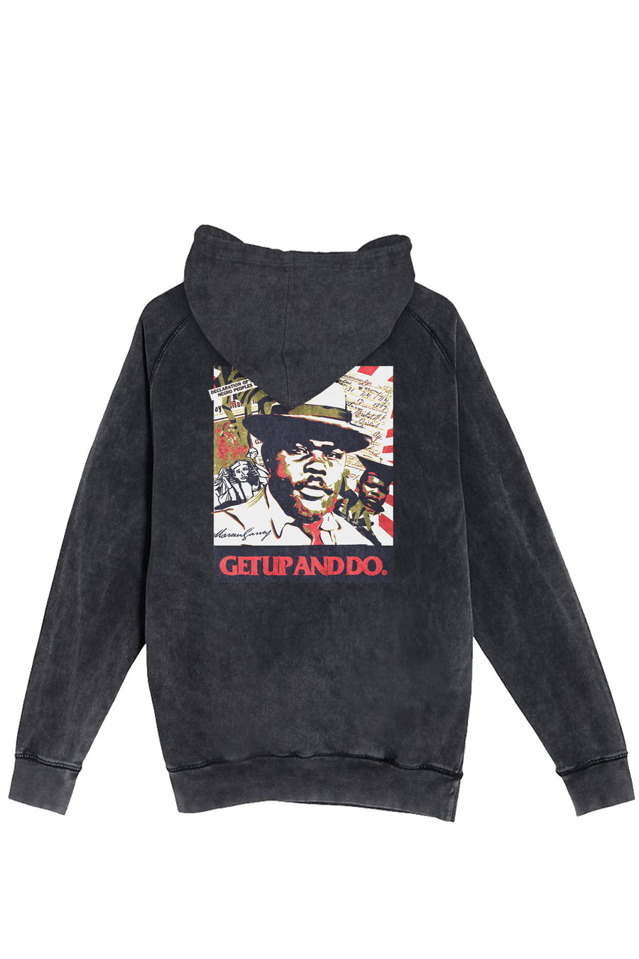 TGM x Marcus Garvey Mineral Wash Black Hoodie