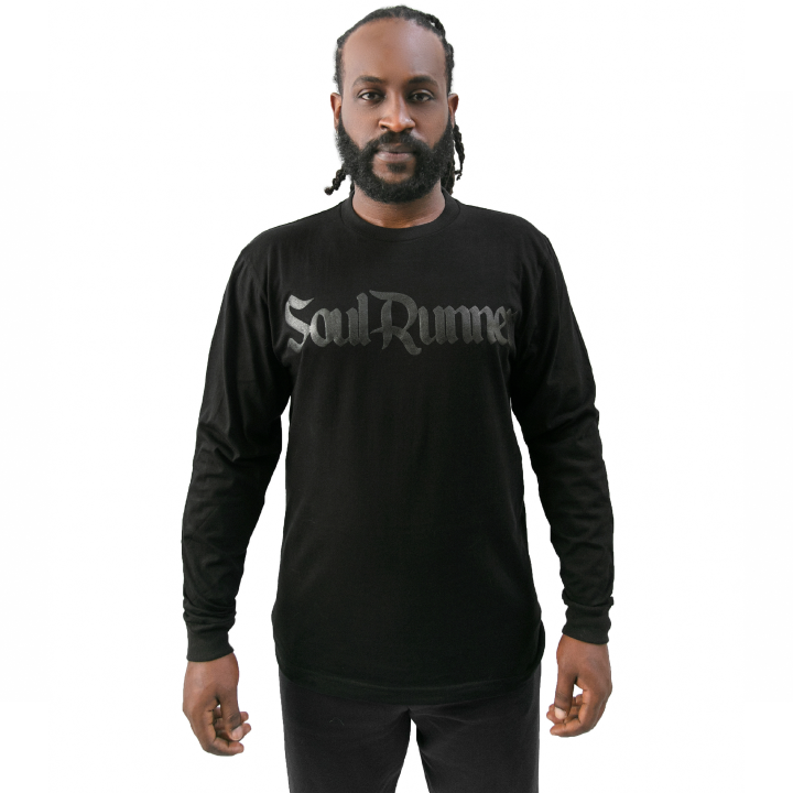 Soul Runner Black On Black Premium Long Sleeve Tee