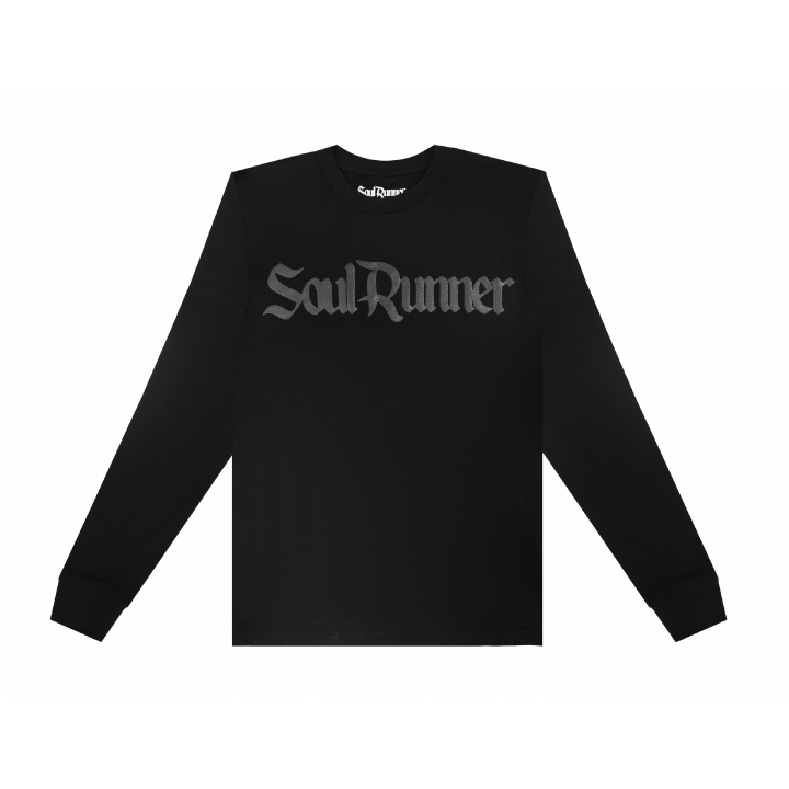 Soul Runner Black On Black Premium Long Sleeve Tee – Franchise LA